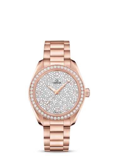 Omega Seamaster Aqua Terra 150M Master Chronometer 34 Sedna Gold / Diamond / Snow Diamond / Bracelet
